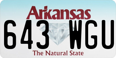 AR license plate 643WGU