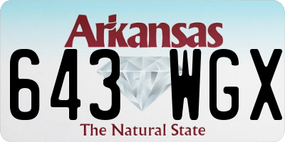 AR license plate 643WGX