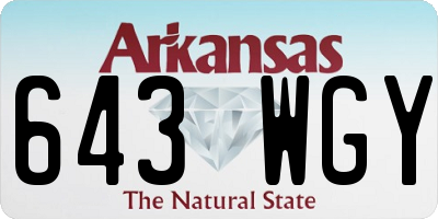 AR license plate 643WGY