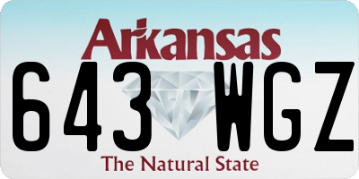 AR license plate 643WGZ