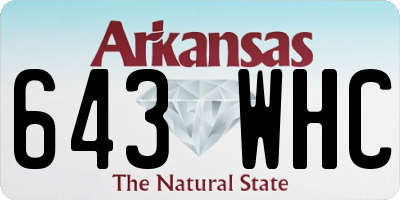 AR license plate 643WHC