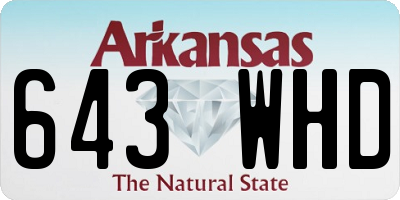 AR license plate 643WHD