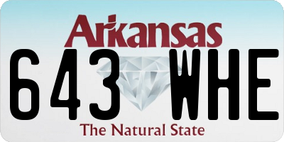 AR license plate 643WHE