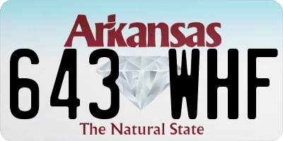 AR license plate 643WHF