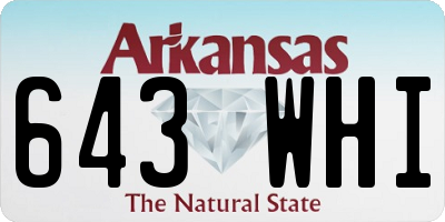AR license plate 643WHI