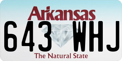 AR license plate 643WHJ
