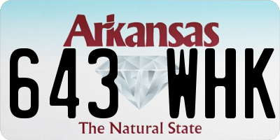 AR license plate 643WHK