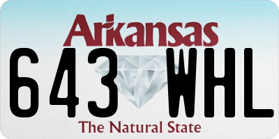 AR license plate 643WHL