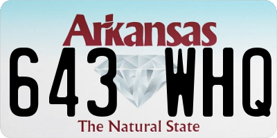 AR license plate 643WHQ