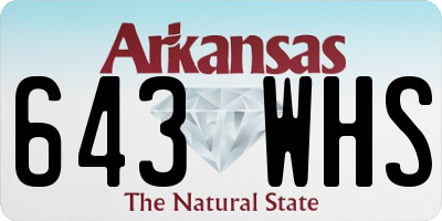 AR license plate 643WHS