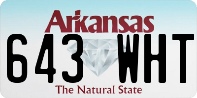 AR license plate 643WHT