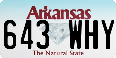 AR license plate 643WHY