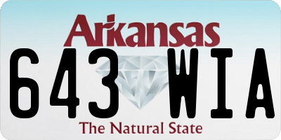 AR license plate 643WIA