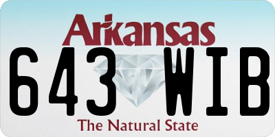AR license plate 643WIB