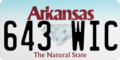 AR license plate 643WIC