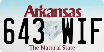 AR license plate 643WIF