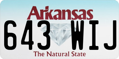 AR license plate 643WIJ