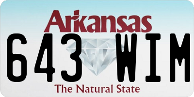 AR license plate 643WIM
