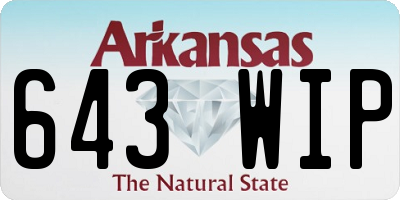 AR license plate 643WIP
