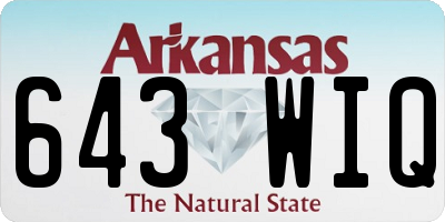 AR license plate 643WIQ