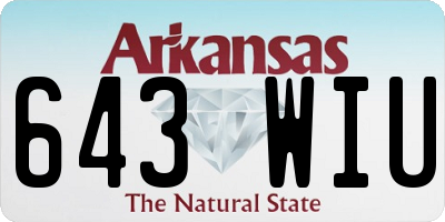 AR license plate 643WIU