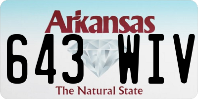 AR license plate 643WIV