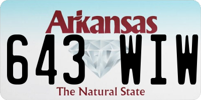 AR license plate 643WIW