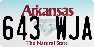 AR license plate 643WJA