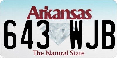AR license plate 643WJB