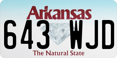 AR license plate 643WJD
