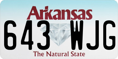 AR license plate 643WJG