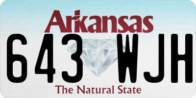 AR license plate 643WJH