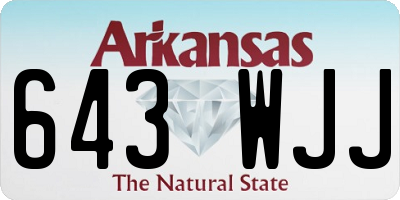 AR license plate 643WJJ