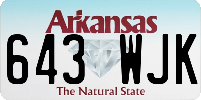 AR license plate 643WJK