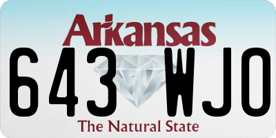 AR license plate 643WJO