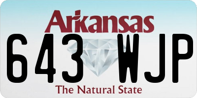 AR license plate 643WJP