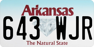 AR license plate 643WJR