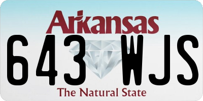 AR license plate 643WJS