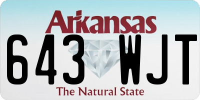 AR license plate 643WJT