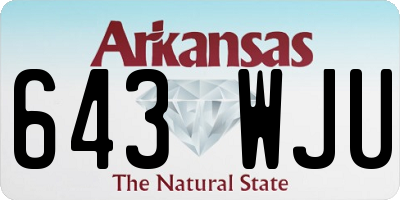 AR license plate 643WJU