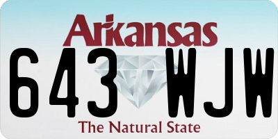 AR license plate 643WJW