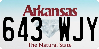 AR license plate 643WJY