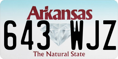 AR license plate 643WJZ
