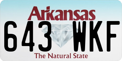 AR license plate 643WKF