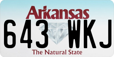 AR license plate 643WKJ