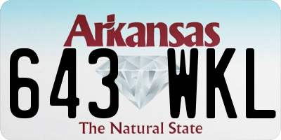 AR license plate 643WKL