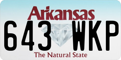 AR license plate 643WKP