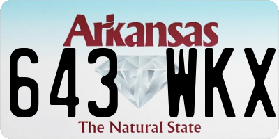 AR license plate 643WKX