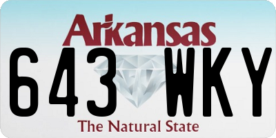 AR license plate 643WKY