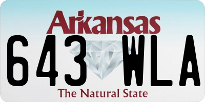 AR license plate 643WLA
